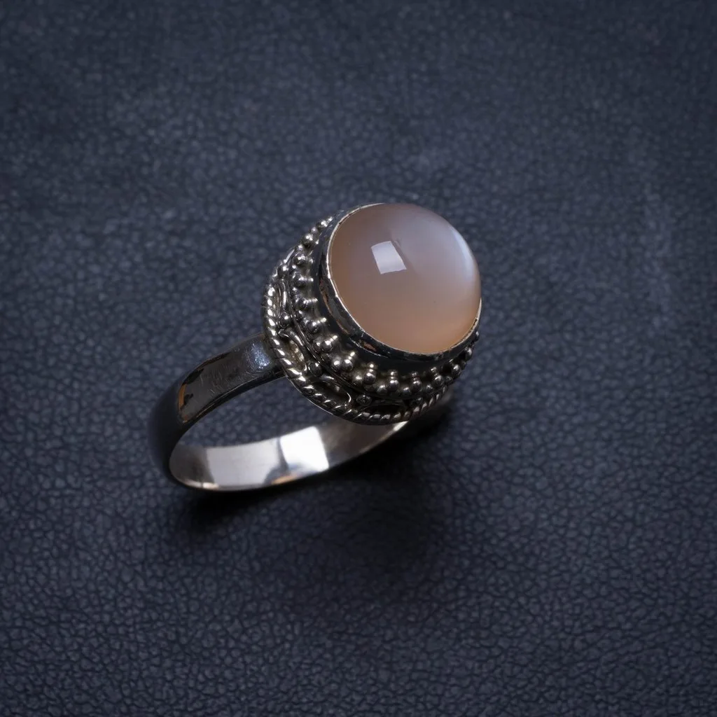 

Natural Cat Eye Handmade Unique 925 Sterling Silver Ring, US size 8 X2870