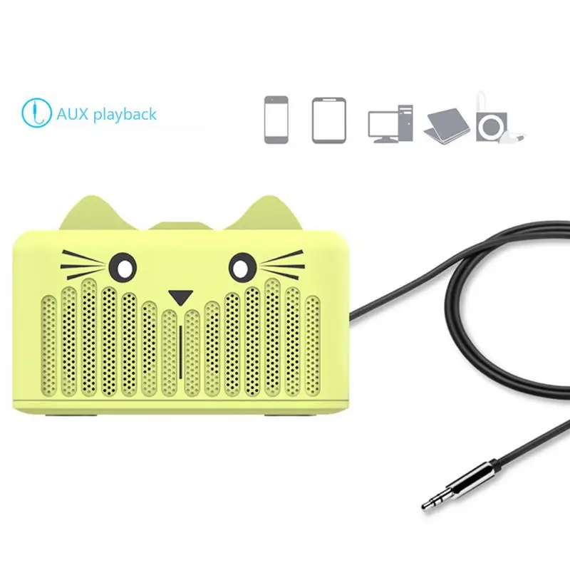 Милый мультяшный плеер для кошек Мини Bluetooth беспроводной динамик животных с