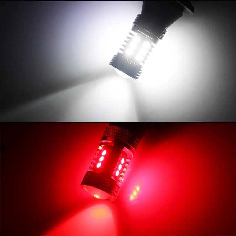 2 шт 31-SMD белый/красный двойной цвет 7440 T20 992A светодиодный Сменные лампы для резервные фары заднего хода автомобиля и преобразования задней противотуманной фары