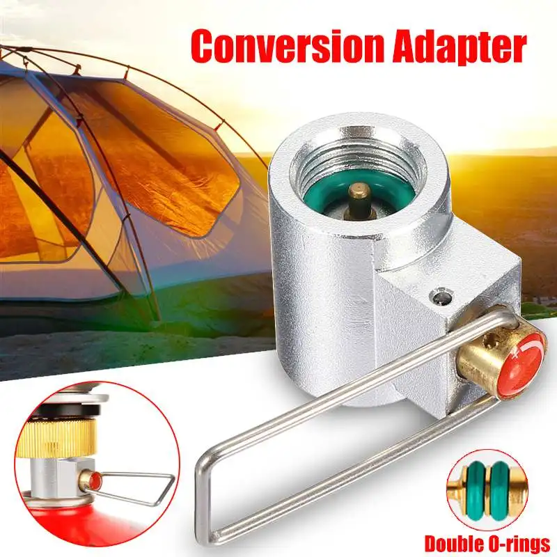 

Outdoor Camping Conversion Adapter Camping Gas Stove Adaptor Valve Canister Gas Convertor Shifter Refill