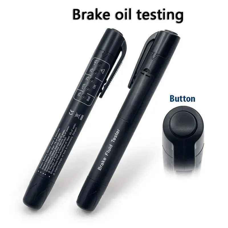 

Universal Car Brake Fluid Tester Car Brake Liquid Digital Tester Moisture LED Water Compact Tool Test Indicator Pen