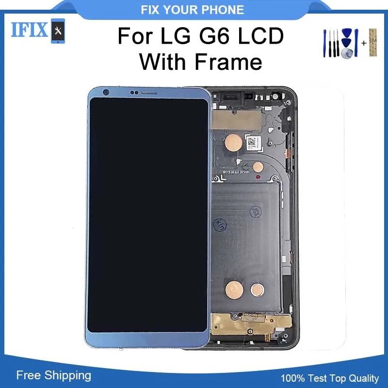 

5.7'' For LG G6 H870 H870DS H872 LS993 VS998 US997 VS988T LCD Display Touch Screen Digitizer Assembly with Frame Replacement LCD