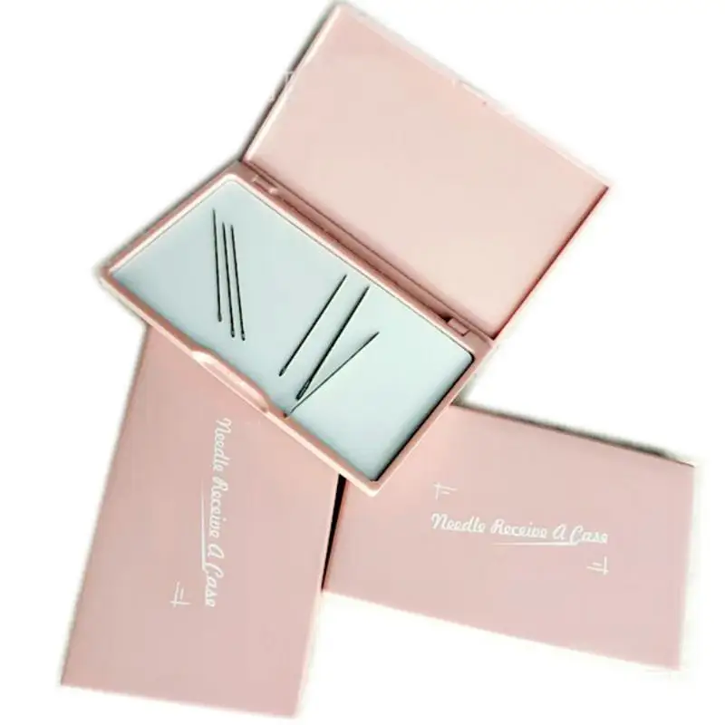 

Magnetic Needle Holder Manual DIY Storage Plastic Pin Storage Box Pink Household Tools Sewing Accessories