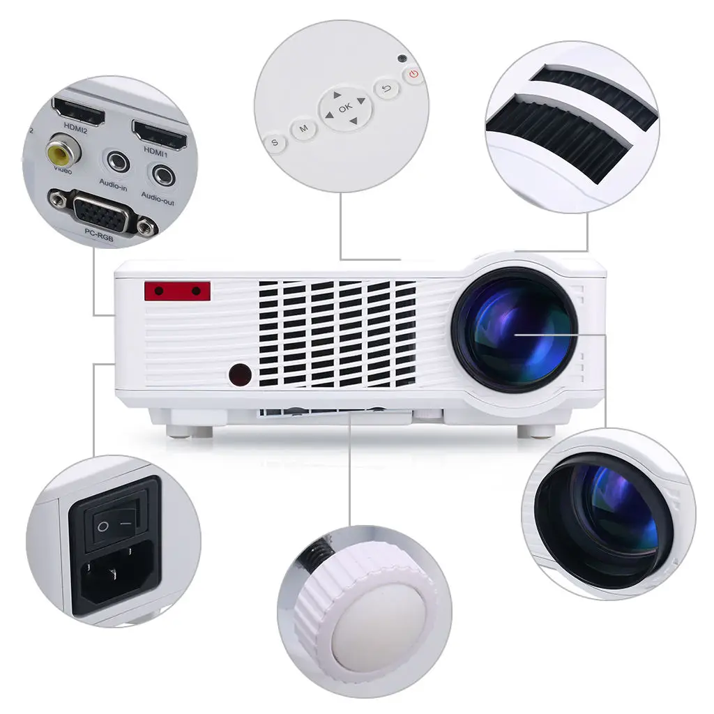 5000 Lumens 1080P Full HD 3D LED Projector Android 4.4 Home Theater Cinema Multimedia Wireless HDMI USB AV with Remote Control 5000 Lumens 1080P Full HD 3D LED Projector Android 4.4 Home Theater Cinema Multimedia Wireless HDMI USB AV with Remote Control