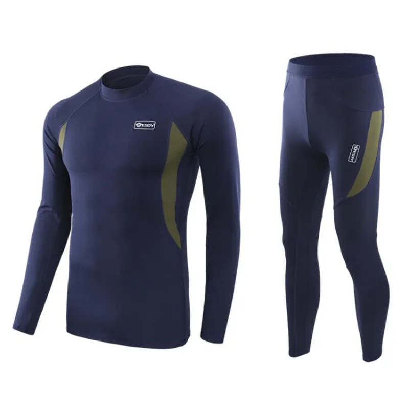 Top quality thermal underwear men sets compression fleece sweat quick drying segunda pele termica homem clothing | Мужская одежда