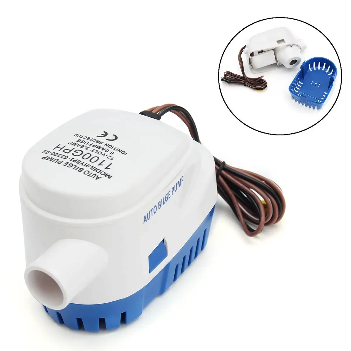 

Automatic Submersible Bilge Auto Water Pump 1100GPH Boat 12V Marine Float Switch High Efficiency Ignition Protected Anti Airlock
