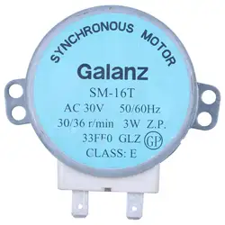 Sm-16t ac 30 v 3,5/4 w 30/36 r/мин синхронный двигатель для Galanz микроволновая печь Металл Серебро