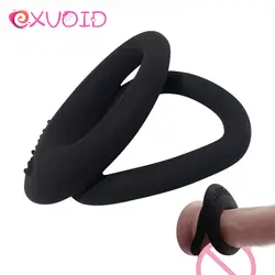 EXVOID петух кольца мошонки связывания Задержка эякуляции для пениса Увеличить для мужчин t игрушки для мужчин пенис кольца Мягкие