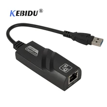 Kebidu USB Ethernet адаптер сетевая карта USB 3,0 для RJ45 Lan порт Gigabit Интернет 10/100/1000 мбит/с для компьютера для ноутбука Macbook