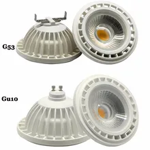 6 шт. светодиодный прожекторы AR111 15 Вт круглая лампа G53 GU10 AC85-265V DC12V светильник точечной подсветки регулируемый заменить 100 Вт галогенная лампа