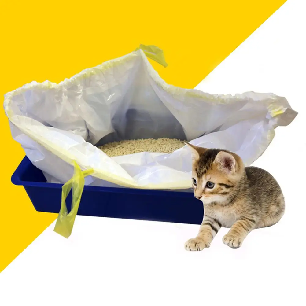 SaiDeng 1 Bag of (7PCS) Cat Litter Bag Kitten Hygienic Litter Box
