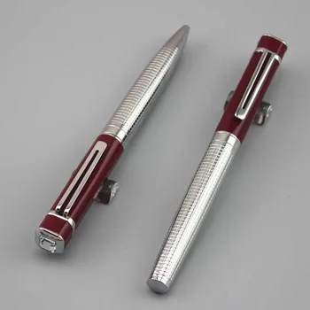 2pcs metal luxury roller ball pen and ballpoint pen business gift teacher student present School Office supplies luxury jinhao roller ball pen hollow steel golden dragon and phoenix married couple gift