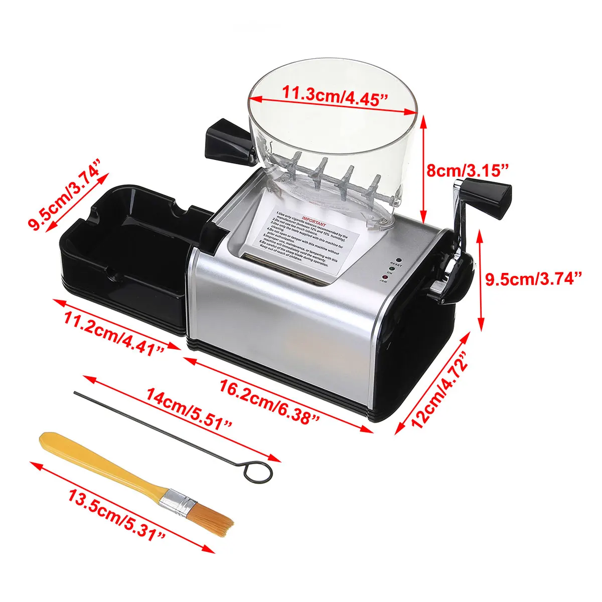  220V Electric Automatic Making Rolling Cigarette Machine Tobacco Roller Maker Inject 8mm Tube Porta