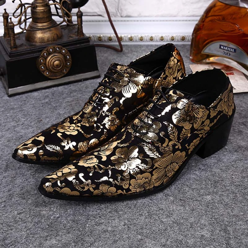printed formal shoes