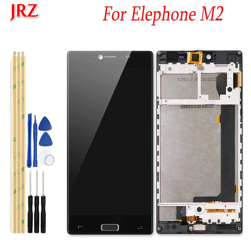 JRZ для Elephone M2 ЖК дисплей и сенсорный экран с рамкой 5 дюймов дигитайзер сборка