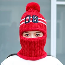 Зимняя теплая вязаная шапка, шарф для женщин, вязаные шапочки зимние, шапки для женщин и мужчин, теплая маска из шерсти, толстая Балаклава, Шапка-бини