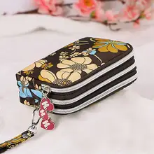 Новая Модная Портативная моющаяся шерстяная косметичка, кошелек для монет, мини-сумка с тремя замками, женские кошельки, сумка для телефона