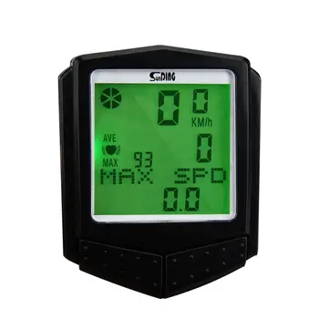 

SUNDING Wireless Bicycle Computer Heart Rate Monitor LED Digital Backlight Calories Counter Pedometer Speedometer Waterproof