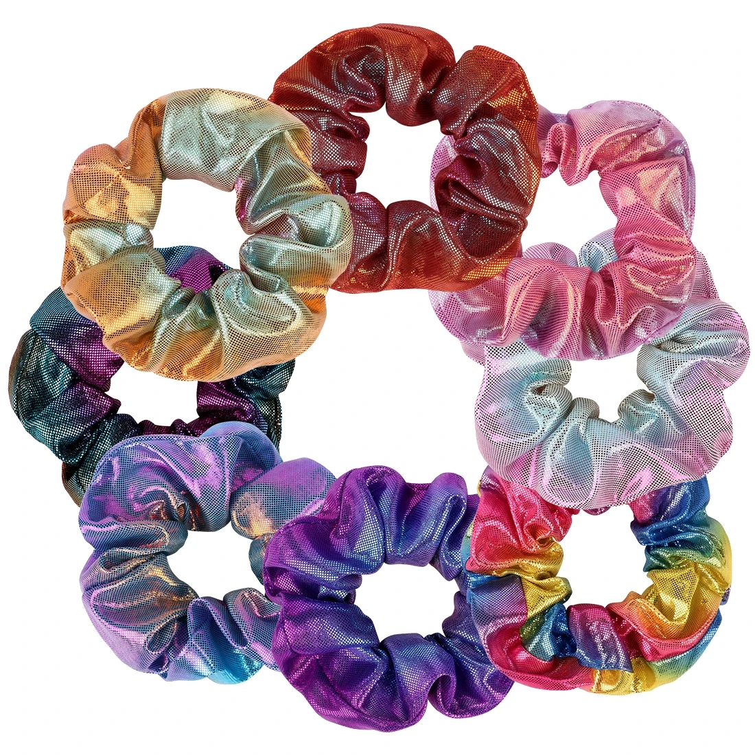 buy 8 Colors Shiny Metallic Hair Scrunchie ,Shiny Metallic Scrunchies Ponytail Holders Elastic Hair Ties Bands For Women Girls