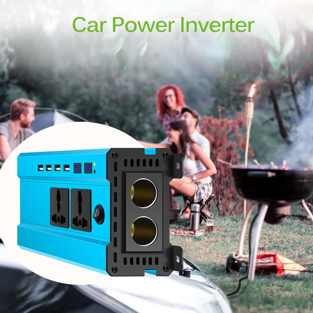 Автомобильный Мощность электроники инверторы 12 v-220 v 3000 w с 4 USB интерфейсами автомобиля Мощность Инвертор 24 v-220 v 4000 w преобразователь