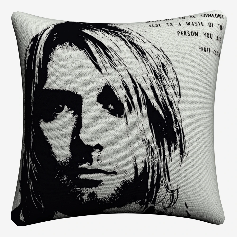 Nirvana Kurt Cobain портрет декоративное хлопковое белье Наволочка на подушку размером 45*45 см для софы стула декоративные домашние наволочки для подушки