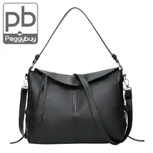 Мягкая кожаная женская большая женская сумка через плечо Роскошная брендовая сумка на плечо