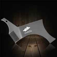 Нержавеющая сталь для мужчин борода Shaper Шаблон для укладки гребень инструмент Премиум качество Удаление волос Трафарет для мужчин лицо борода бритья