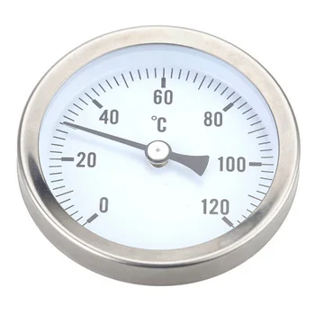 

63mm Aluminum Temperature Gauge Meter Dial Horizontal Thermometer For Water Pipe/ Air Conditioning Pipe/ Oil Tank
