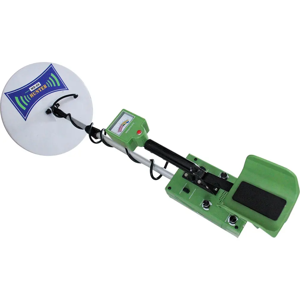 

MD-88 Deep Soil Metal Detector Gold Detector Diamond Stone Treasure Detector with Two Coils Green Top Sensitivity