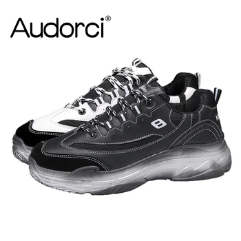 

Audorci 2019 Spring Fashion Men Flats Shoes Man Comfortable Outdoor Casual Shoe Male Lightweight Breathable Sneakers Size 39-44