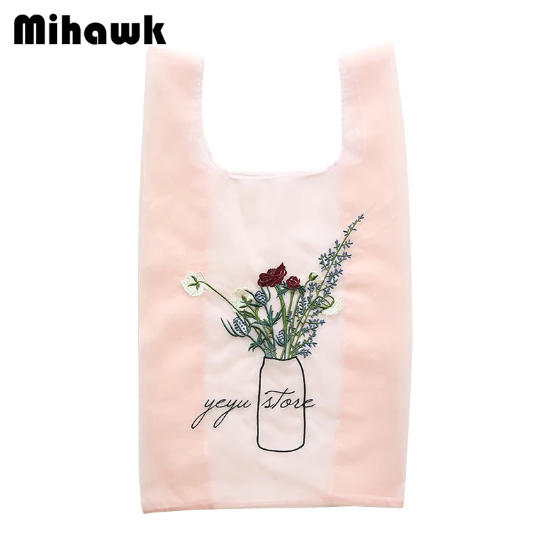 

Mihawk Mesh Net Turtle Bag Women Folding Shopping Tote Foldable Economic Store Storage Pouch Dust Organizer Cover Accessories