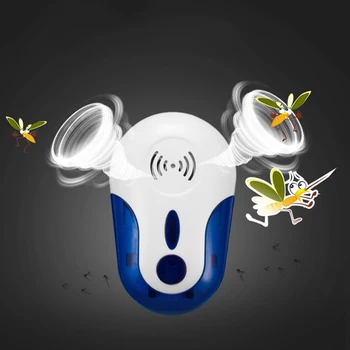 

For Roach Mice Spider Mosquito Driver Eletronic Repeller Bug Repellent Ultrasonic Technology Insect Pest with LED Night Light