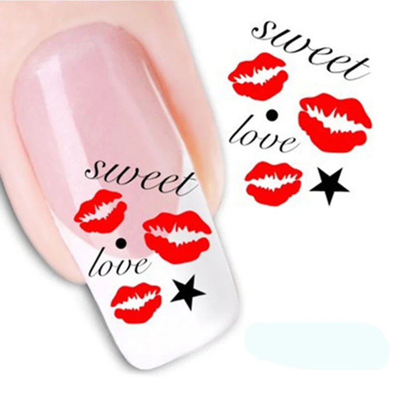 1Pcs Water Transfer Stickers Nails Art Decorations Decal Nail Sticker
