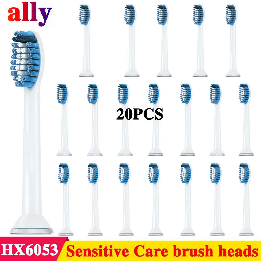 

Replacement Toothbrush Heads for Sensitive Teeth Fit Philips Sonicare Electric Toothbrush Gum Health, FlexCare EasyClean HX6054
