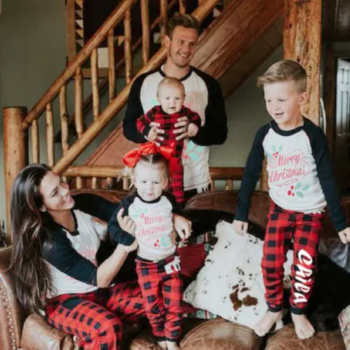 Emmaaby/Рождественская семейная Рождественская одежда для сна для женщин, мужчин, взрослых и детей, одежда для сна, новые пижамы