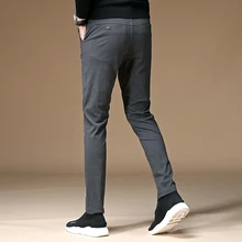 Мужские штаны для отдыха новые осенние и зимние корейские тренды мужские Джокер Молодежные уличные брюки Лучшие толстые черные синие