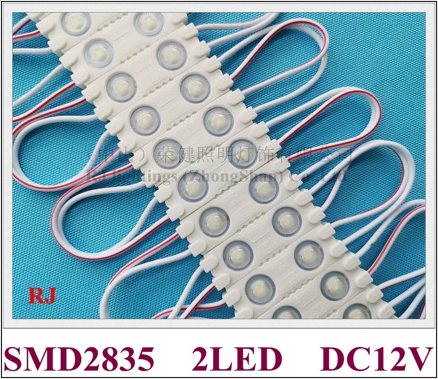 

with lens aluminum PCB waterproof injection LED module light for mini sign letters DC12V 40mm*13mm*6mm SMD 2835 2LED 1W 100lm