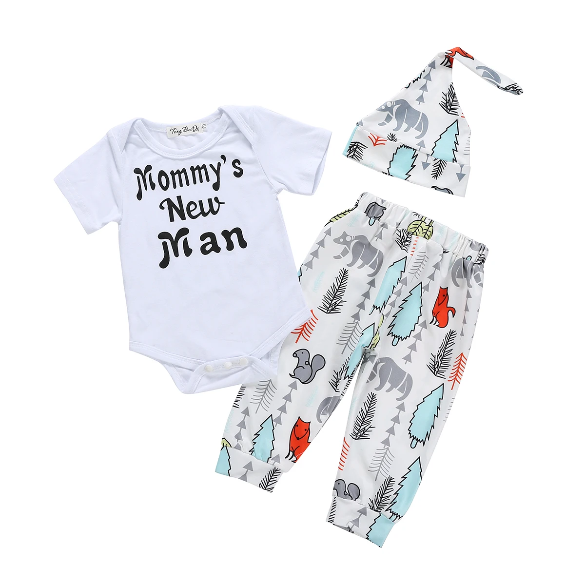 Emmababy Fashion Cute Newborn Baby Boys Clothes Short Sleeve Tops