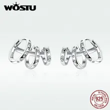 WOSTU, оригинальные серьги-гвоздики для женщин, 925 пробы, серебряные, модные, в стиле панк, серьги-гвоздики, ювелирное изделие, подарок, DAE085