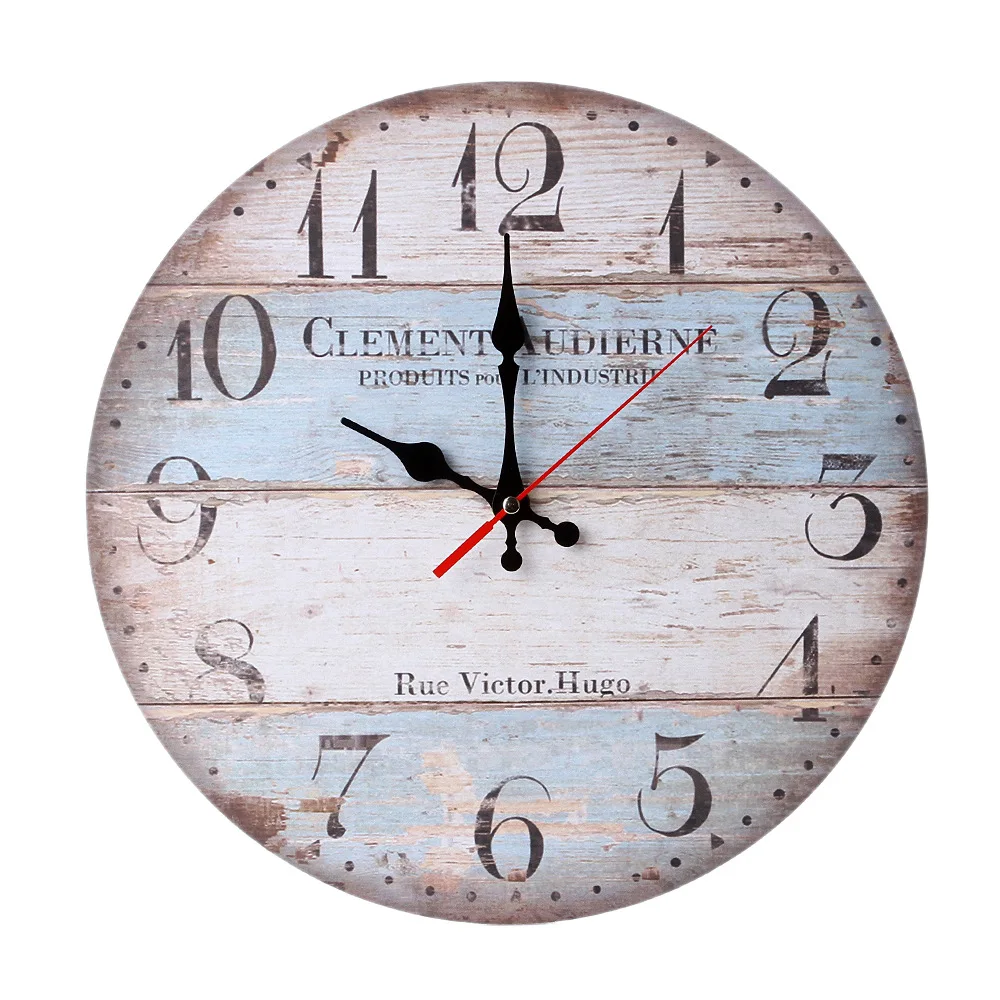 12 дюймов деревянные настенные часы в европейском стиле современный дизайн винтажные настенные часы для дома офиса кафе украшения кварцевые часы 6 стилей