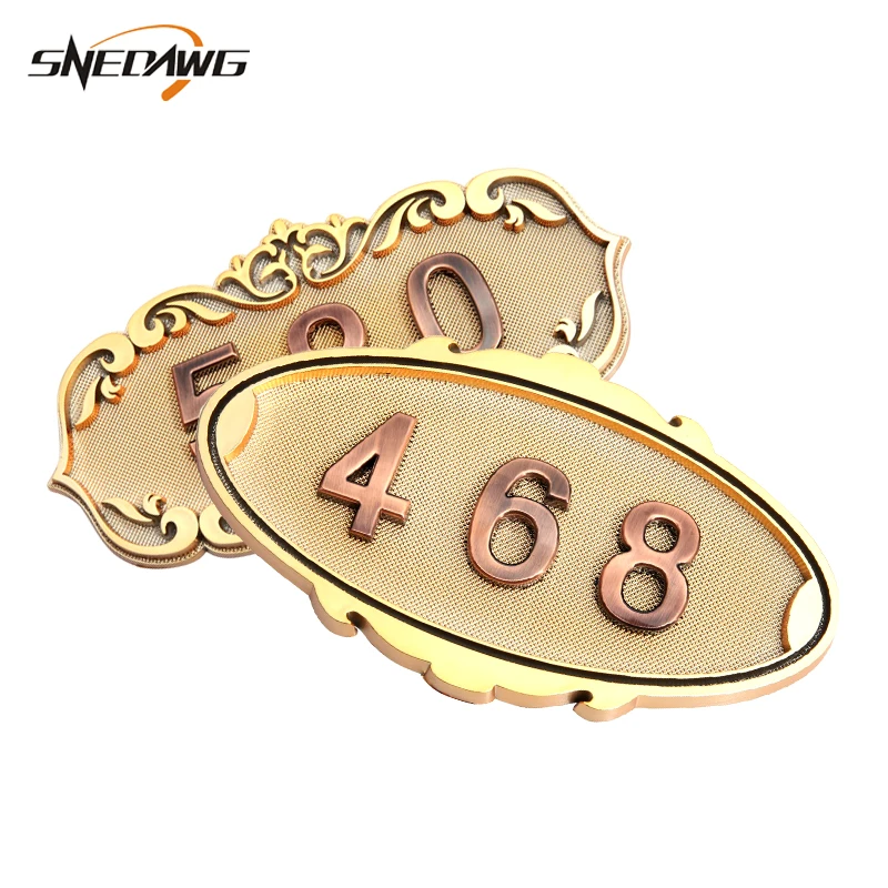 

ABS Plastic Door Number Self Adhesive Sticker House Number Customized Digital Door Numbers for Hotel Apartment Home Gate