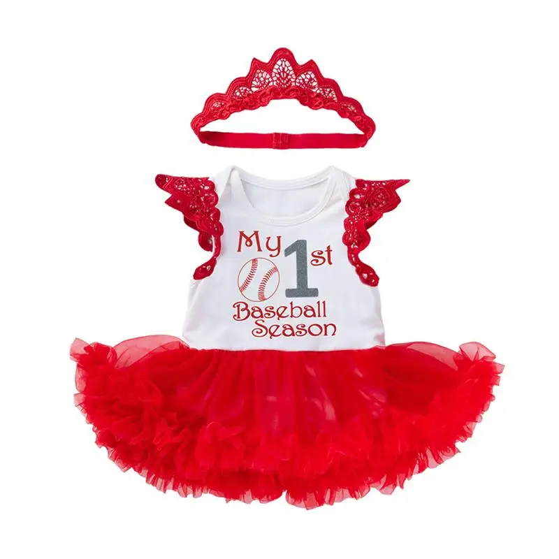 

Fairy Baby 0-24M Baby Girl Clothes Red Princess Crown Outfits Hollow Cute Baby Girls Summer Dress for Kids Accessories 2Pcs