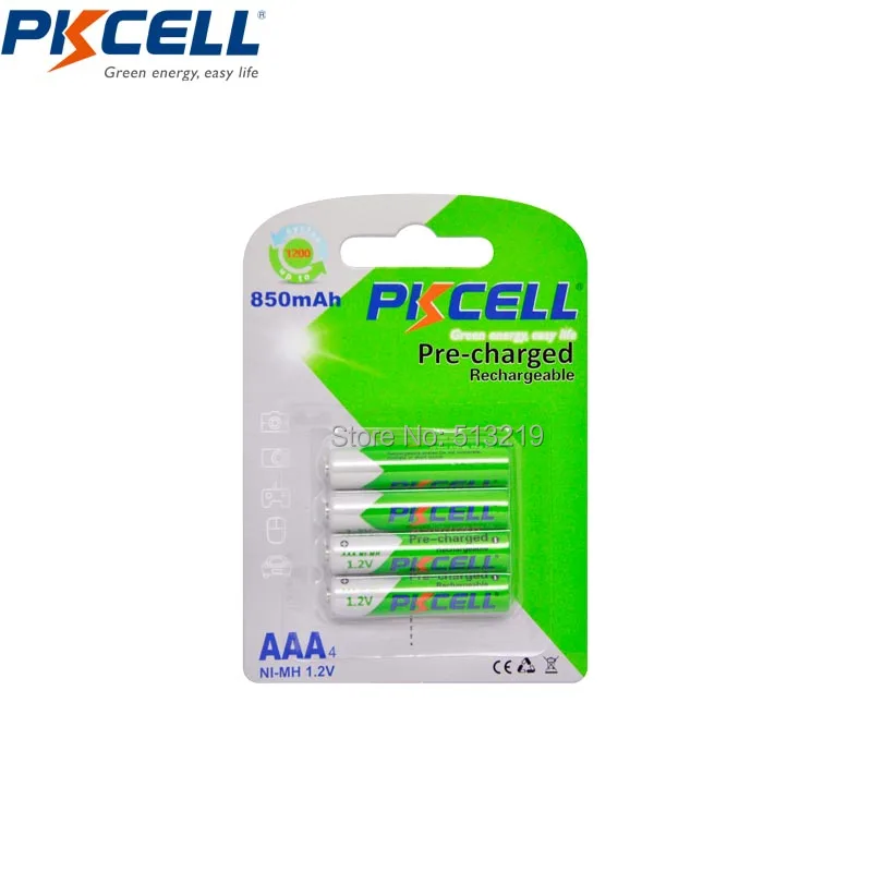 12 шт/карты батарейки PKCELL aaa 850mah 12.v NIMH перезаряжаемые AAA батареи упакованы с AA/AAA
