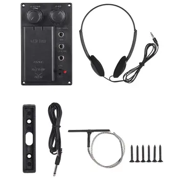

Electric Violin Piezo Pickup System Silent EQ with Headphone Audio Cable