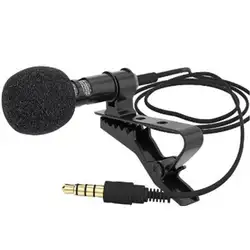 Мини клип на лацкане микрофон Hands-free 3,5 мм конденсатор прибл. Проводной микрофон 1,5 m/59,1 inch-30dB2dB