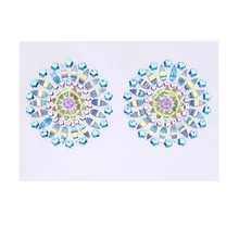 Интимные Стикини блестящие акриловые бриллианты Кристалл прилипания груди наклейки красочные задний клей сверла наклейки молочная паста