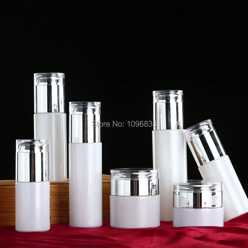 

20g 30g 80ml 60ml 50ml 40ml Essence Jar Cosmetic Cream Jar High Grade Acrylic Empty Bottle Pearl White Glass Bottle Spray Bottle
