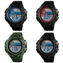 Мужские спортивные часы электронные светодиодный цифровые светящиеся водонепроницаемые наручные часы