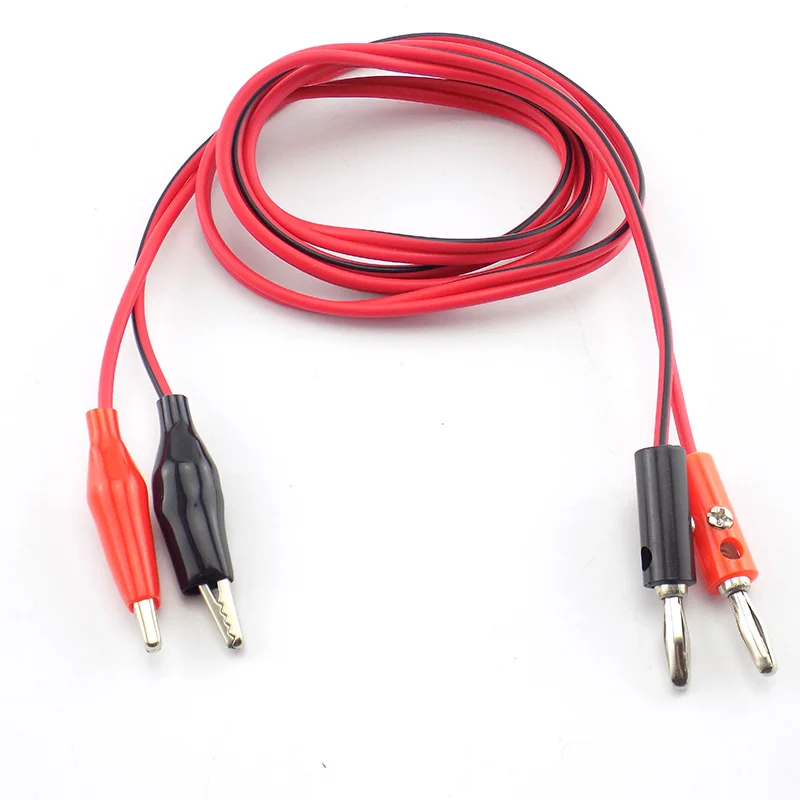 

1 Pair 4mm Banana Plug with Alligator Clip electric to AV Electrical Clamp Test Lead Cable Connectors for Multimeter Test Leads