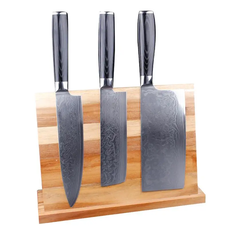 

Bamboo Super Adsorption Force Knife Holder Folding Knife Seat Multi-function Magnetic Tool Holder Kitchen Knives Storage Rack